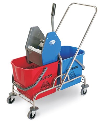 Double Bucket Mop Wringer Trolley - CD 030
