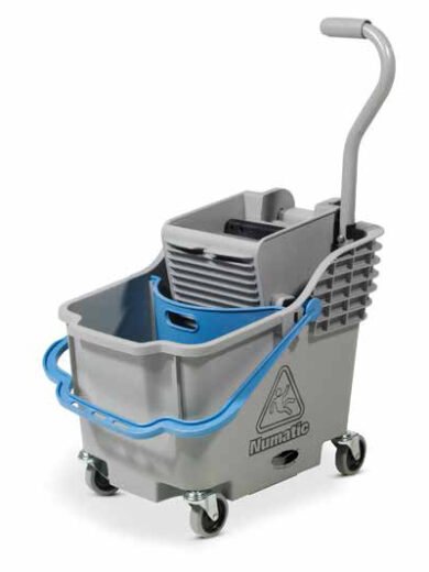Single Bucket Mop Wringer Trolley with Partition - HB 1812G
